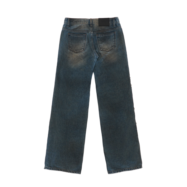 604SERVICE★BEADED DISTRESSED JEANS BEADED DISTRESSED JEANS : 604SERVICE