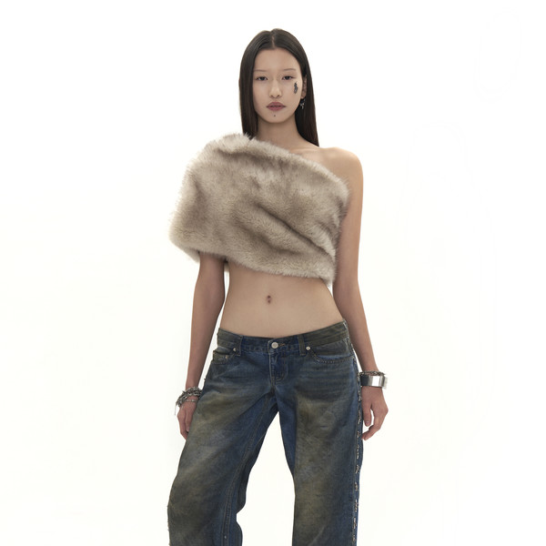 【604SERVICE】BEADED DISTRESSED JEANS Beaded Distressed Jeans – L'Oeuvre