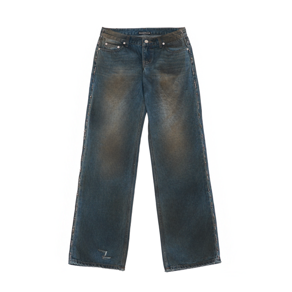 【604SERVICE】BEADED DISTRESSED JEANS Beaded Distressed Jeans – L'Oeuvre