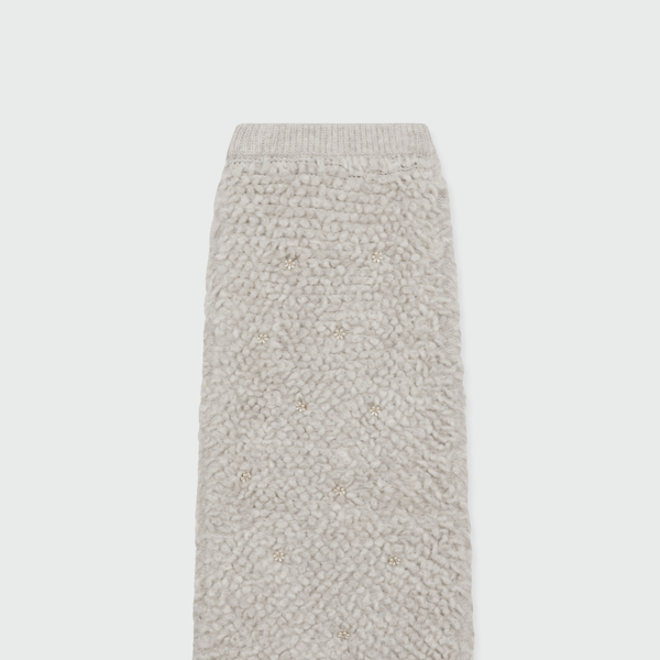 [EENK] / ☆ ZIJEL Straight Knitted Skirt / Brown ZIJEL Straight Knitted Skirt - Brown : EENK SHOP
