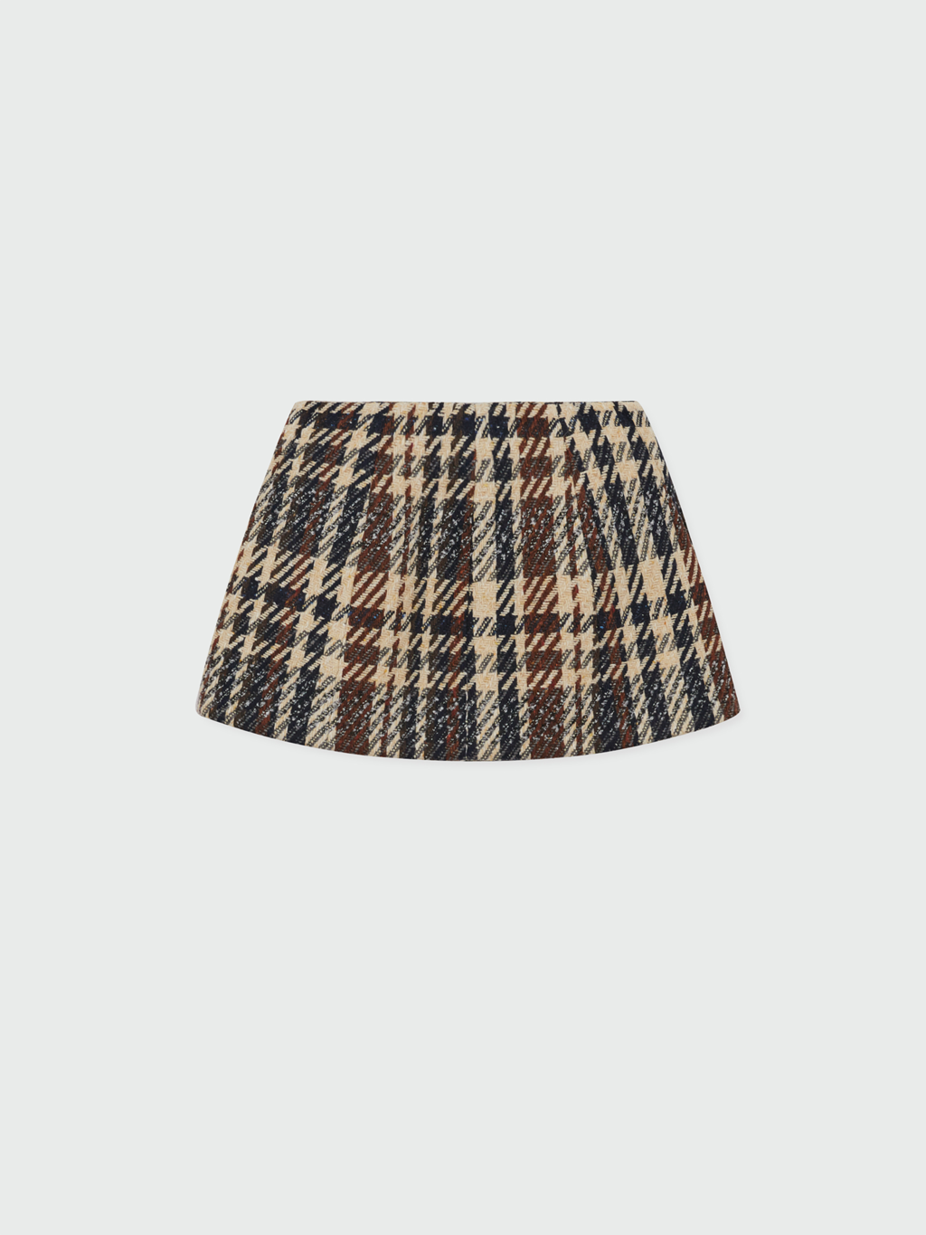 【EENK】ZOII A-line Mini Skirt Beige Black ZOII A-line Mini Skirt - Beige/Black : EENK SHOP