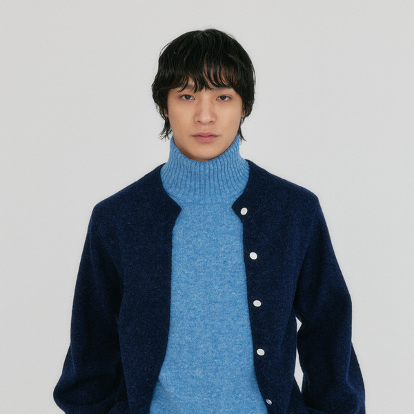 ZOMME Layered Knit Pullover - Navy : EENK SHOP
