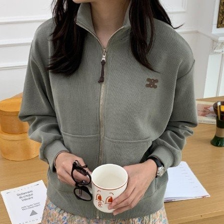 CELINE 셀린느 레더패치 집업