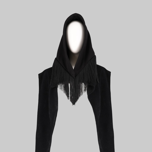Margarines hooded scarf マフラー black Sold Out) Margarines Original Hooded Scarf