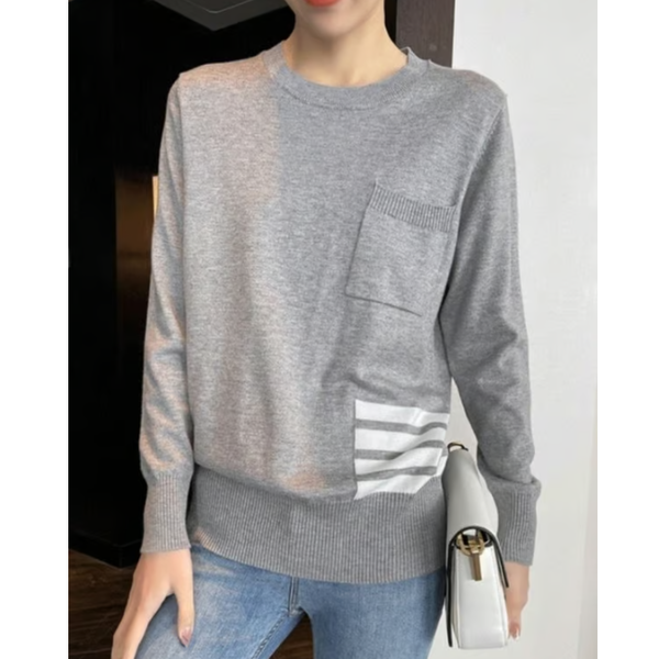 THOM BROWNE 톰브라운 포켓 라운드 니트