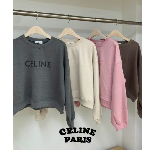 CELINE 셀린느 피그먼트 톤로고 맨투맨