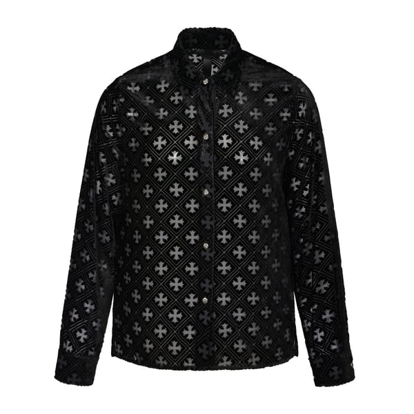 CHROME HEARTS 크롬하츠 블랙 벨벳 셔츠 자켓