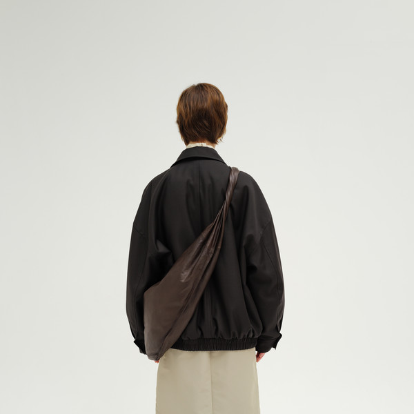 Wool blouson jacket (black) : MONOHA Wool blouson jacket (black) : MONOHA