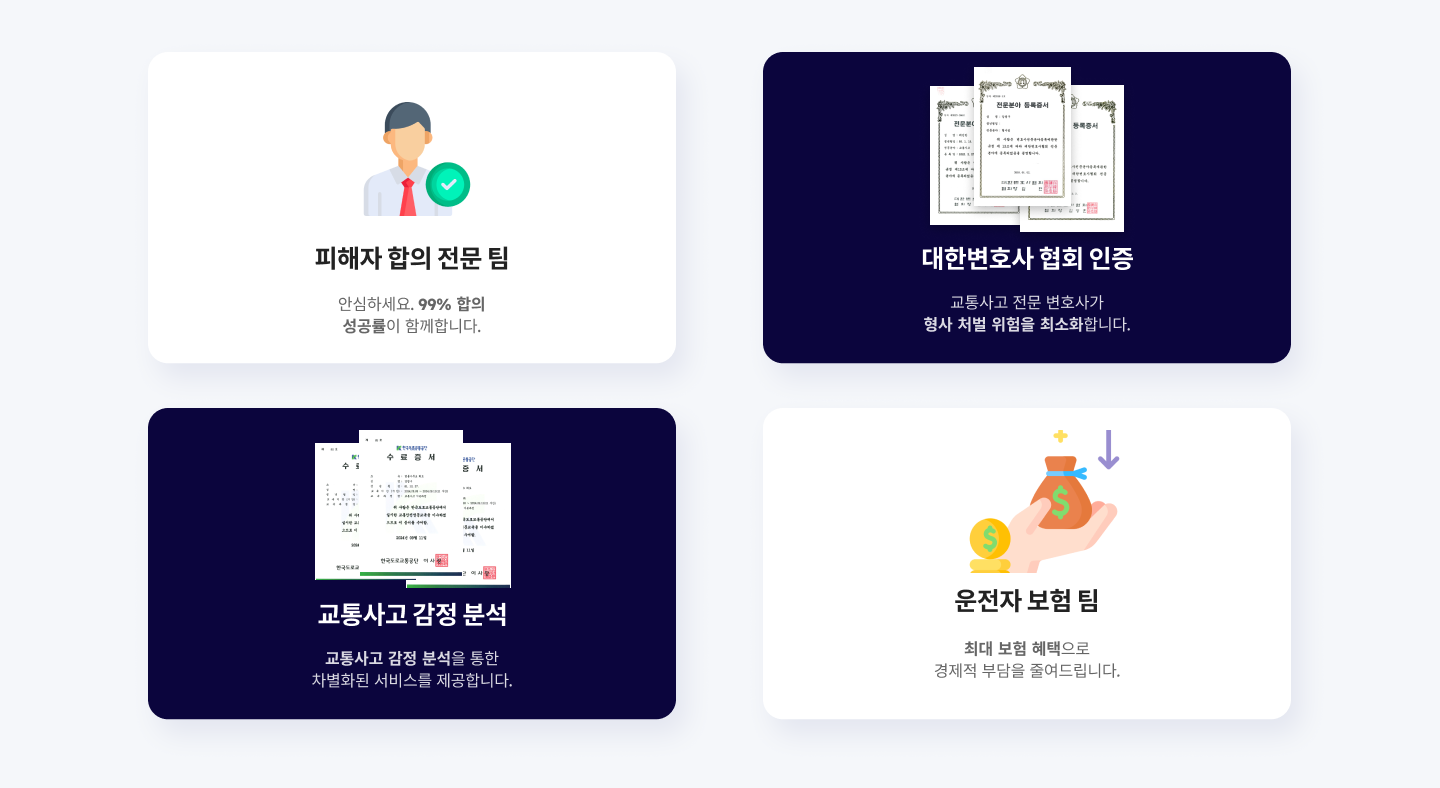 자동차사고합의부터 운전자 보험 청국까지, 교통사고전문변호사 법률사무소 희도에서 원스톱으로 해결해드립니다.