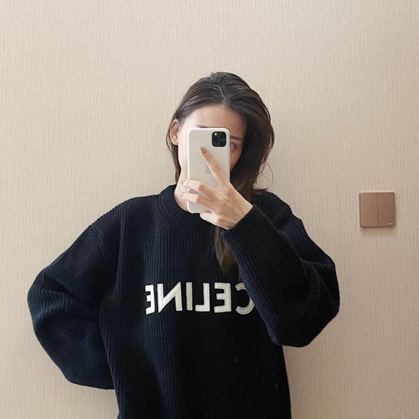 CELINE 셀린느 24FW 니트 오버사이즈 스웨터 울 블랙  ▶매장-210만원◀