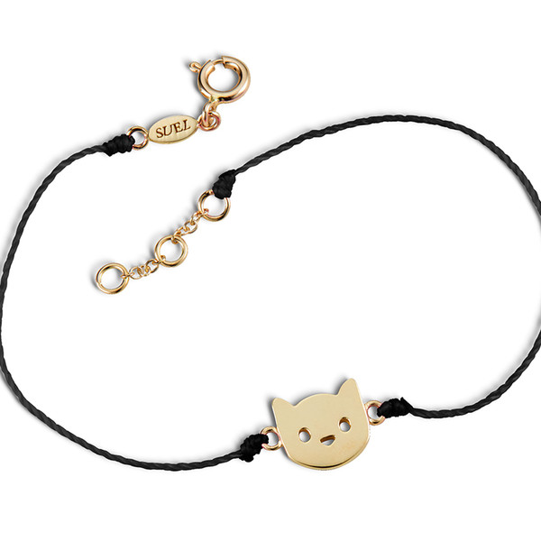 SUEL☆Kitty String Bracelet Kitty String Bracelet (Black) : SUEL