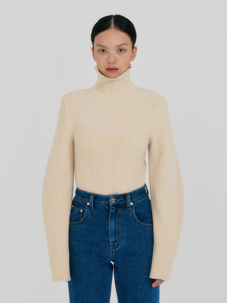 ZOUS Turtleneck Knit Pullover - Navy : EENK