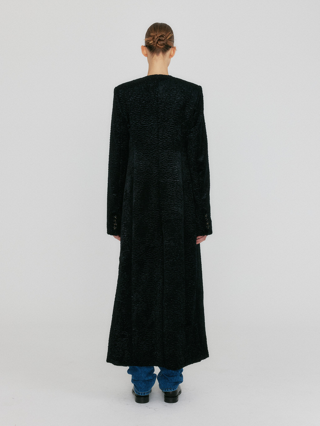 【EENK】ZILOUS Round Neck Coat 2colors ZILOUS Round Neck Coat - Black : EENK SHOP