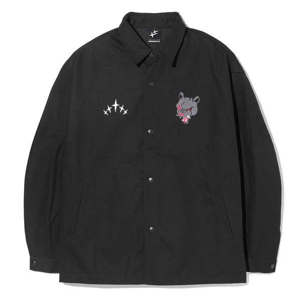 最終値下げ　マシススカルデザイン ナイロンジャケット ブラック MASSES 'COACH JACKET SP'コーチジャケット スカル 黒 ブラック BLACK
