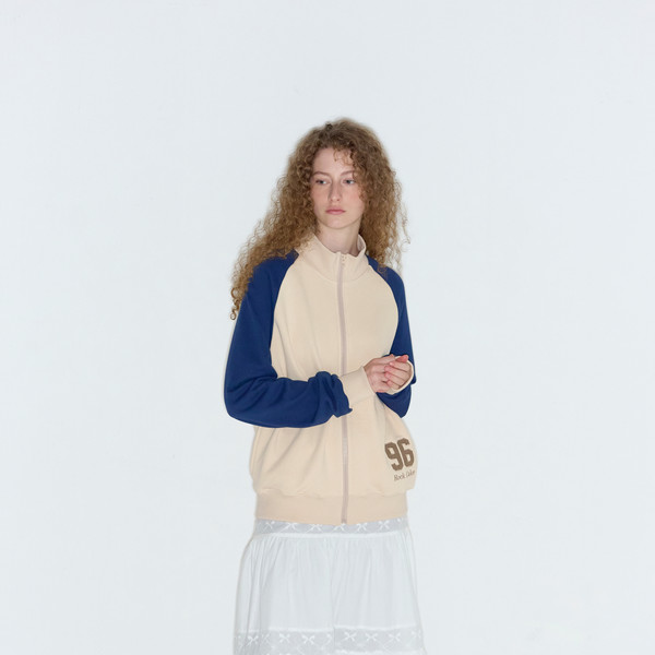 アウターその他 ROCKCAKE Raglan Full Zip Jacket Cream Blue RC24JK01600 Raglan Full Zip Jacket - Cream Blue : 락케이크 Rock Cake