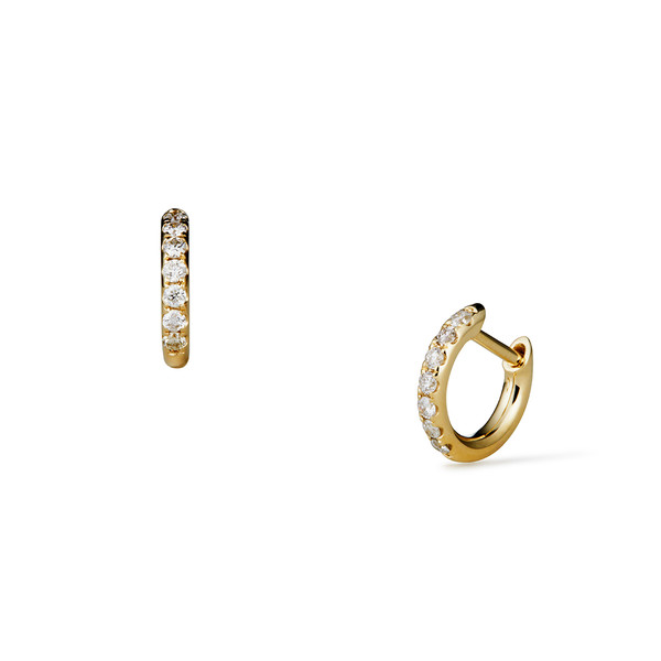 Simple Diamond Huggie Earrings SUEL