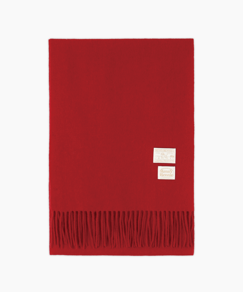 PREMIUM PURE WOOL 100 MUFFLER [ RED ] - 프리미엄 울 100