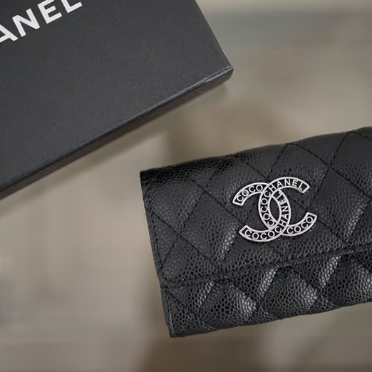 CHANEL 샤넬 코코 클래식 캐비어 카드지갑