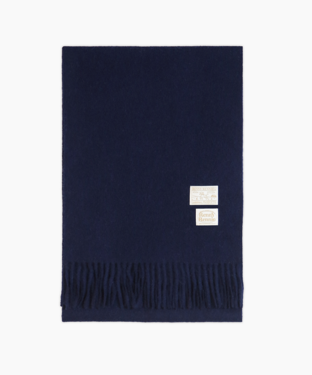 PREMIUM PURE WOOL 100 MUFFLER [ NAVY ] - 프리미엄 울 100
