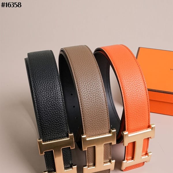 HERMES 에르메스 H 버클 레더 벨트