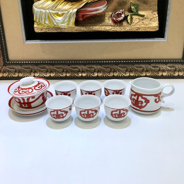 HERMES 에르메스 Balcon du Guadalquivir 티팟 세트 8PCS (2인)▶매장-450만원대◀