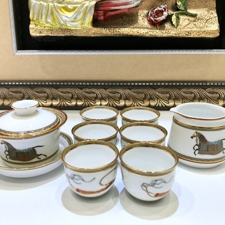 HERMES 에르메스 Cheval d'Orient 티팟 세트 8PCS (6인) ▶매장-600만원대◀