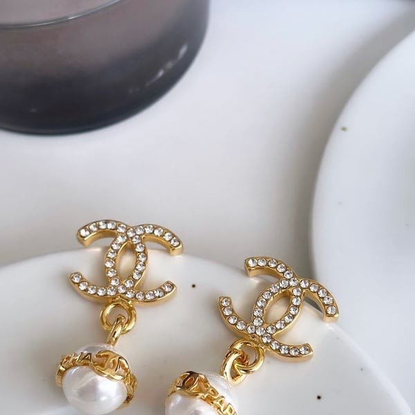 CHANEL 샤넬 진주 드롭 이어링