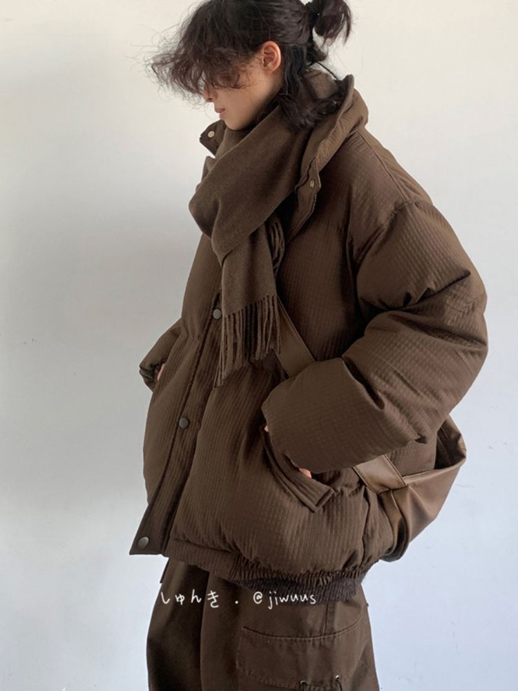 Stand Collar Cotton Thickened Bump Padded Jacket : 더스터프(Dustuff)