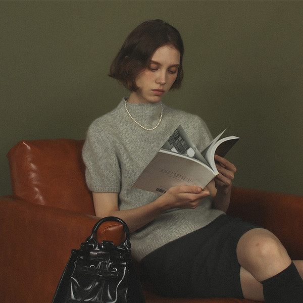 Leather ribbon string mini backpack _ Black : Masmarulez