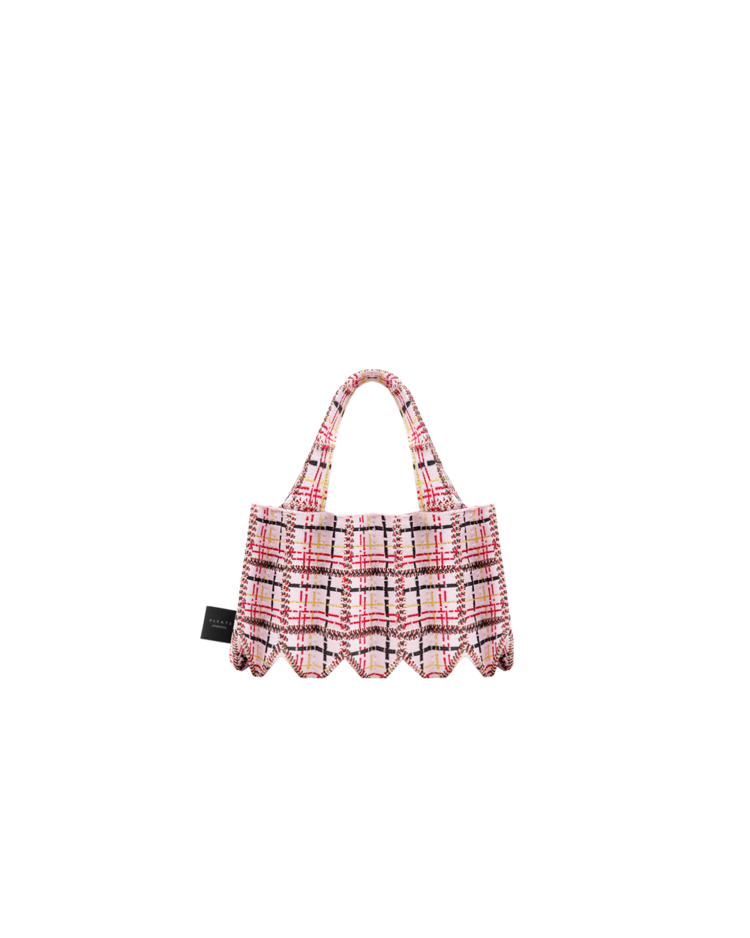 TWEED MINI TOTE BAG STONE GREY : PLEATSMAMA: Sustainable