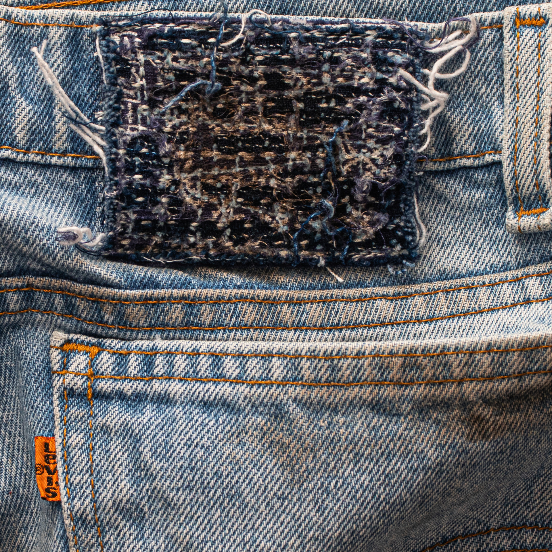 NO.178 DISTRESSED PATCHWORK JEANS : twostandard