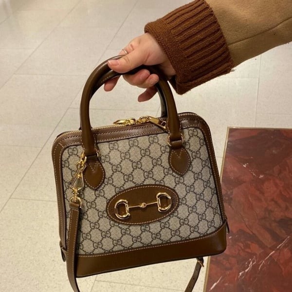 GUCCI 구찌 홀스빗 1955 스몰 탑 핸들백