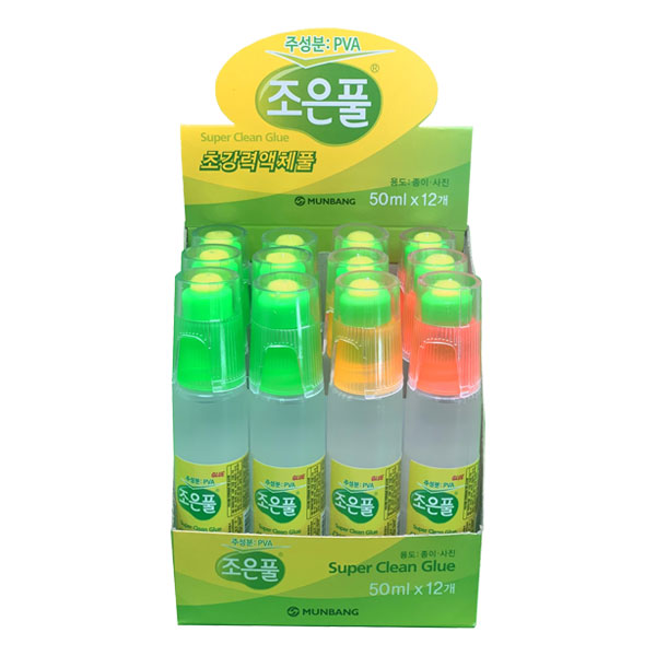 조은풀 물풀 PVA 50ml 12개 슬라임 물풀 액체풀 : 무무스토어