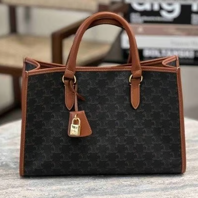 CELINE 셀린느 미니 호리존탈 트리오페 캔버스 카바스백