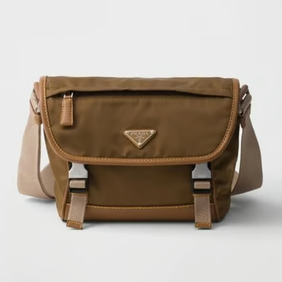 PRADA 프라다 리나일론 및 가죽 숄더백