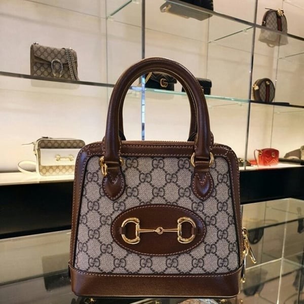 GUCCI 구찌 홀스빗 1955 미니 탑 핸들백