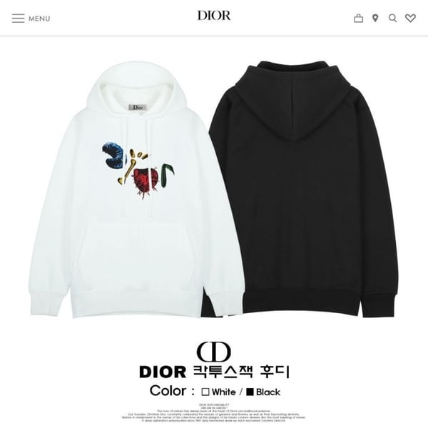 DIOR 디올 칵투스잭 특양면후디