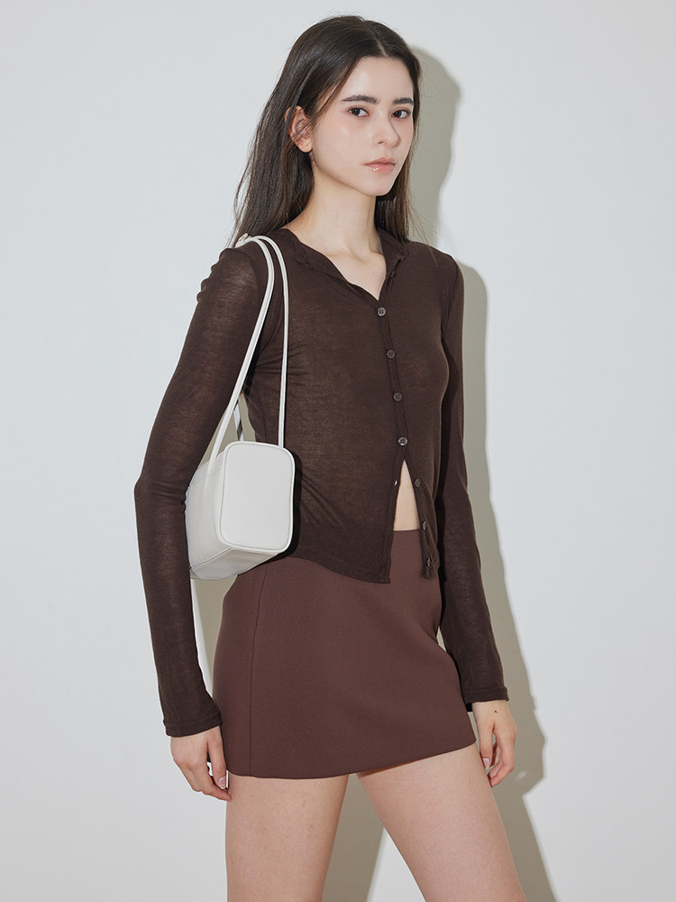 square baguette bag / white : 해브어웨일