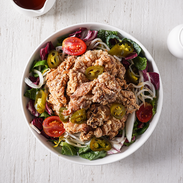 <b>오리엔탈 치킨 샐러드</b><br><span style="color: rgb(195, 6, 47);">  Oriental Chicken Salad </span>