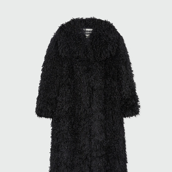 [EENK] / ☆ ZUFFIEA Fluffy Funnel Neck Coat / Beige ZUFFIEA Fluffy Funnel Neck Coat - Beige : EENK