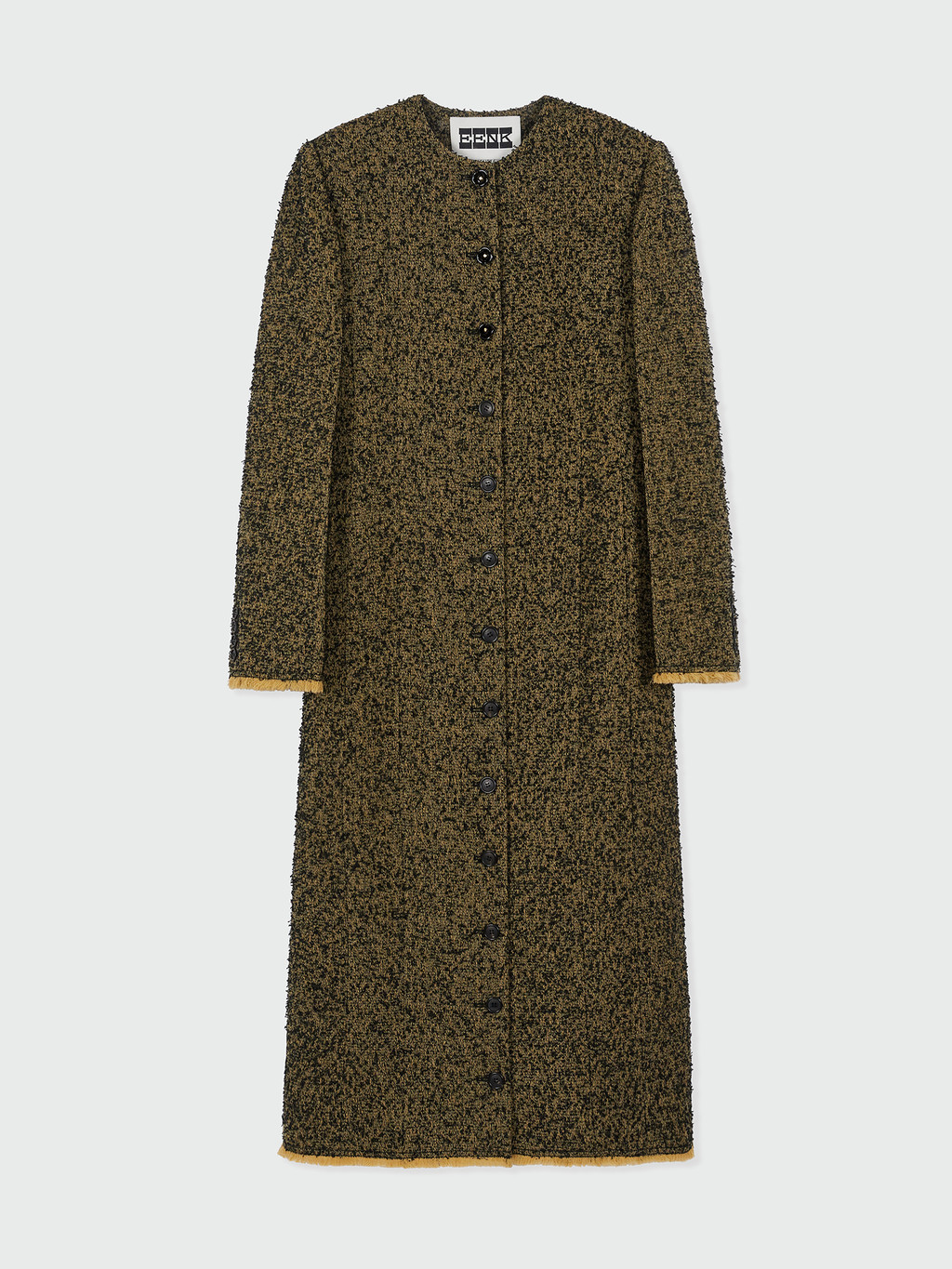 【EENK】ZILOUS Round Neck Coat 2colors ZILOUS Round Neck Coat - Beige/Black : EENK SHOP