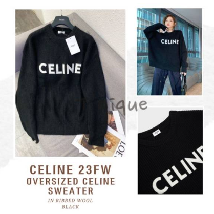 CELINE 셀린느 24FW 니트 오버사이즈 스웨터 울 블랙  ▶매장-210만원◀