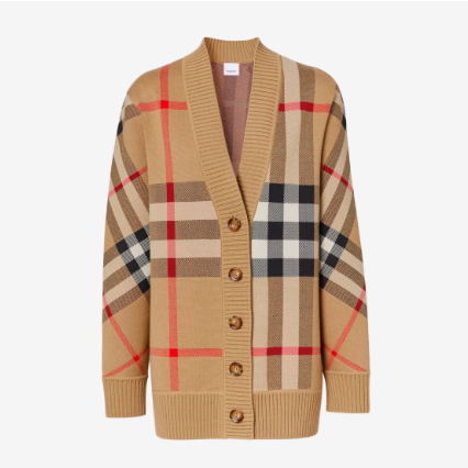 BURBERRY 버버리 올오버 체크 자카드 가디건 ▶매장-100만원대◀