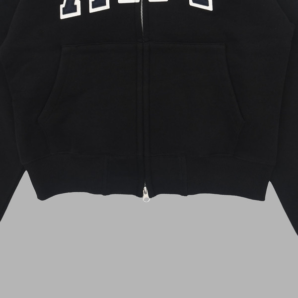 【THE MUSEUM VISITOR】HEART PRINTED INSIDE-OUT HOODY-BLACK ART ZIP-UP HOODIE (BLACK) : THE MUSEUM VISITOR