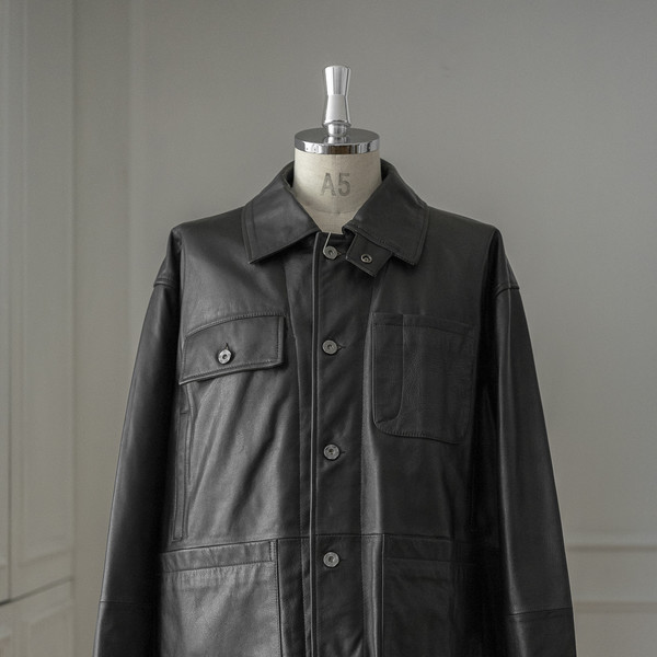 CCU [씨씨유] - Chore Jacket (Cow Skin) - Black : W2KEND SHOP(위켄드샵)