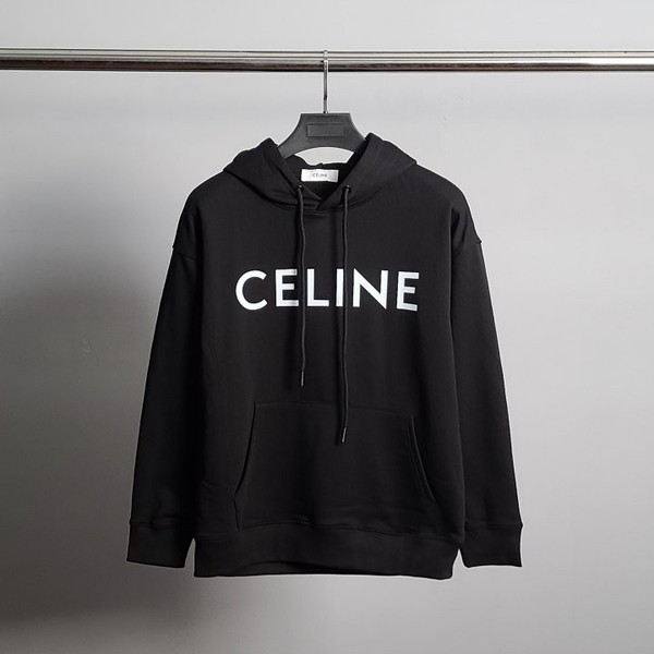 CELINE 셀린느 베이직로고 코튼 후드티