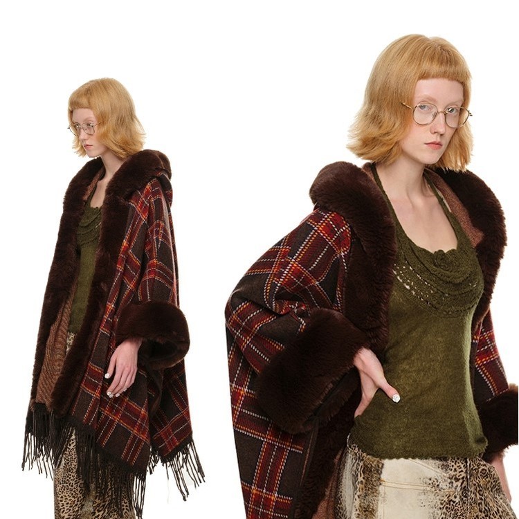 公式【1JINN STUDIO】Gradient Wool Eco-Friendly Fur Coat 1JINNSTUDIO Gradient eco-friendly fur coat : 유스키트 YOUTHKIT