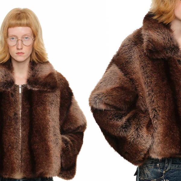 公式【1JINN STUDIO】Gradient Wool Eco-Friendly Fur Coat 1JINN STUDIO Gradient Eco-Friendly Short Fur Jacket – CHINASQUAD