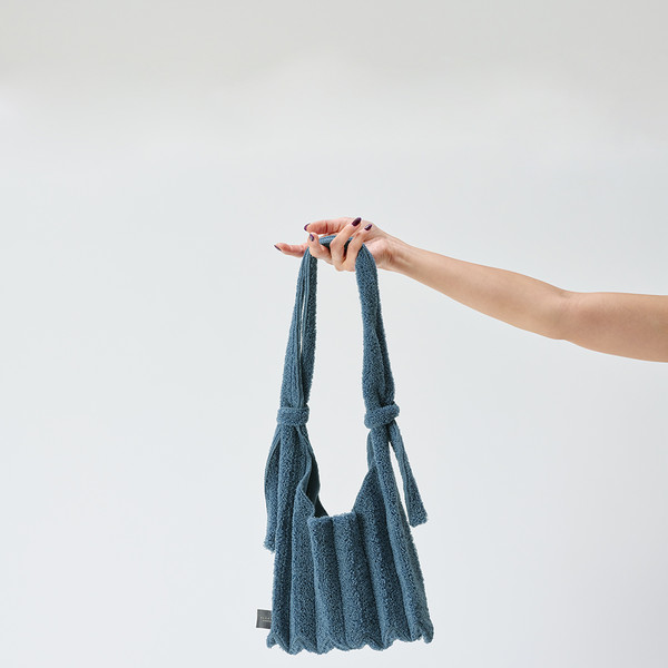 PLEATS MAMA ♥ Poodle shoulder bag /追跡付 POODLE SHOULDER BAG DENIM BLUE : PLEATSMAMA: Sustainable
