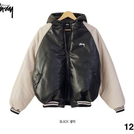 STUSSY 스투시 나그랑 레더 패딩